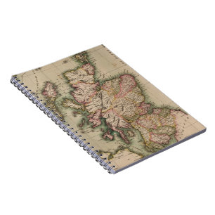 Vintage Map of Scotland (1814) Notebook