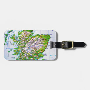 Vintage Map of Scotland Orkney Islands Luggage Tag