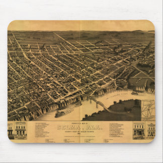 Vintage Map of Selma, Alabama (1887) Mouse Pad