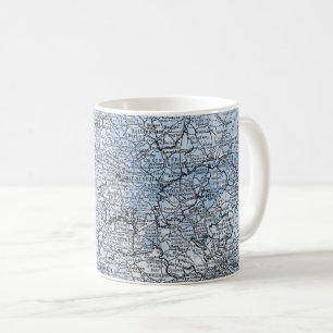 Vintage Map of South England & Wales Travel Gift Coffee Mug