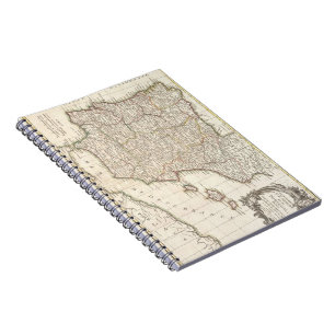 Vintage Map of Spain (1775) Notebook