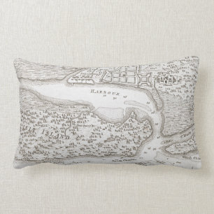 Vintage Map of St. Augustine Florida (1763) Lumbar Cushion
