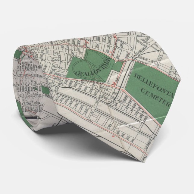 Vintage Map of St. Louis Missouri (1921) Tie (Rolled)