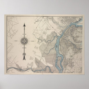 Vintage Map of Staten Island, New York Poster