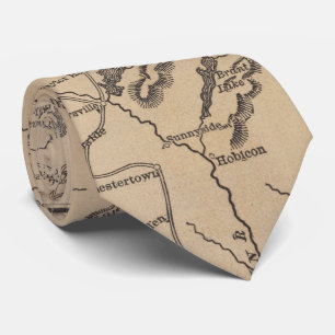 Vintage Map of The Adirondack Mountains (1880) V.2 Tie