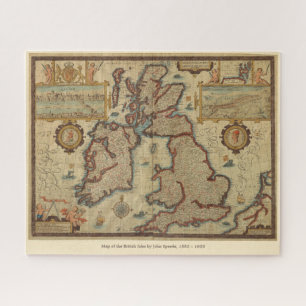 Vintage Map of the British Isles, 1552 – 1629 Jigsaw Puzzle