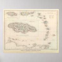 Vintage Map of the Caribbean (1848)
