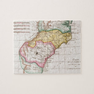 Vintage Map of The Carolinas (1780) Jigsaw Puzzle