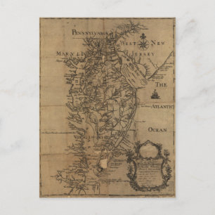 Vintage Map of The Chesapeake Bay (1778) Postcard