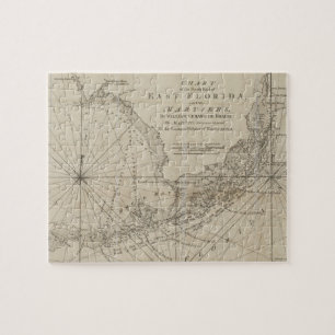 Vintage Map of The Florida Keys (1771) Jigsaw Puzzle