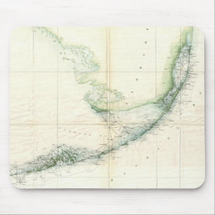 Vintage Map of The Florida Keys (1859) Mouse Pad