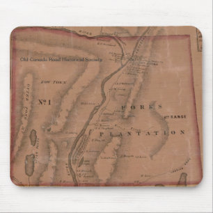Vintage Map of The Forks, Maine - Mouspad Mouse Pad