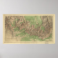 Vintage Map of The Grand Canyon (1926)