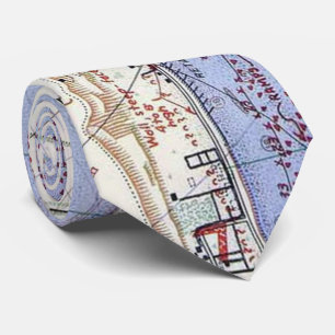 Vintage Map of The Omaha Beach Landings (1944) Tie