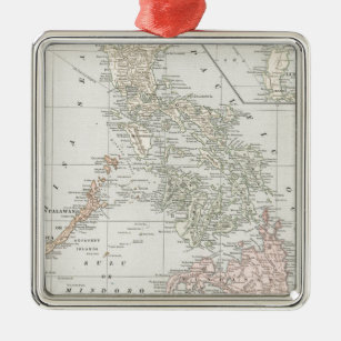 Vintage Map of The Philippine Islands (1901) Metal Ornament