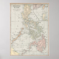 Vintage Map of The Philippine Islands (1901)