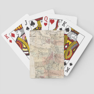 Vintage Map of The Puget Sound (1891) Playing Cards