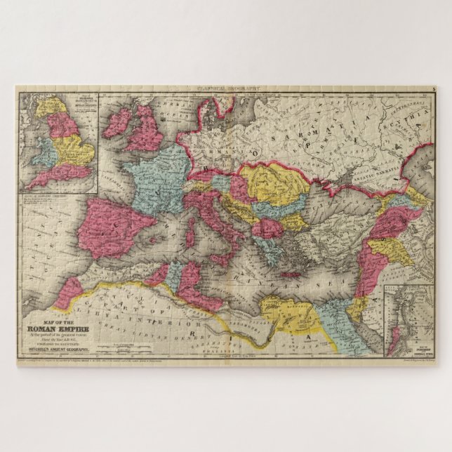 Vintage Map of The Roman Empire (1875) Jigsaw Puzzle (Horizontal)