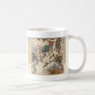 Vintage Map of the South Pole Coffee Mug