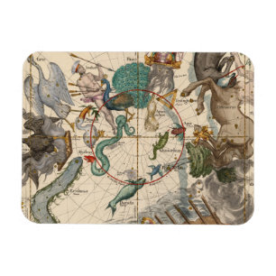 Vintage Map of the South Pole Magnet