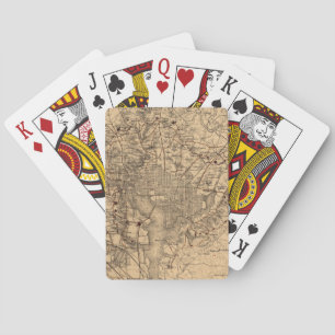 Vintage Map of The Washington DC Area (1865) Playing Cards