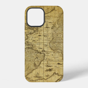 vintage map of the world 1635 iPhone 12 case