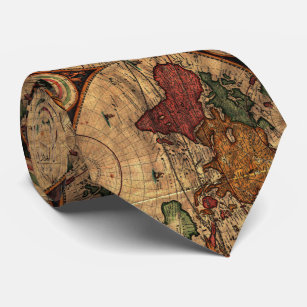 Vintage Map of The World (1730) - Stylised Tie