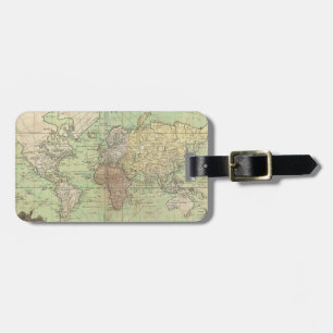 Vintage Map of The World (1778) Luggage Tag