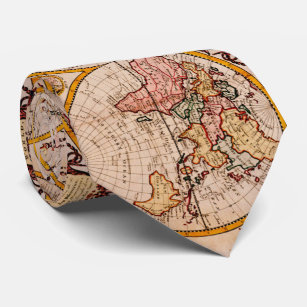 Vintage Map of The World (1782) - Stylised Tie