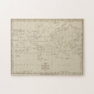 Vintage Map of The World (1794) Jigsaw Puzzle
