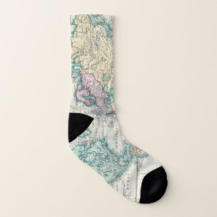 Vintage Map of The World (1801) Socks