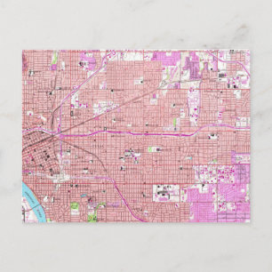 Vintage Map of Tulsa Oklahoma (1954) Postcard