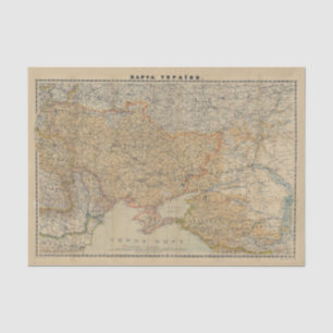Vintage Map of Ukraine (1918) Tissue Paper