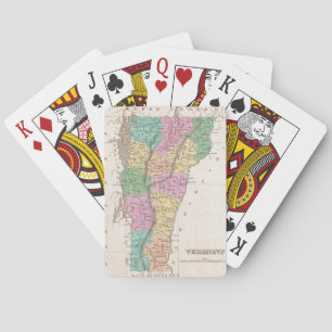 Vintage Map of Vermont (1827) Playing Cards