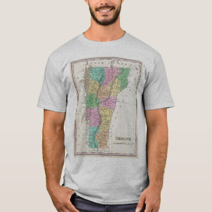 Vintage Map of Vermont T-Shirt