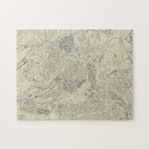 Vintage Map of Vienna Austria (1877) Jigsaw Puzzle