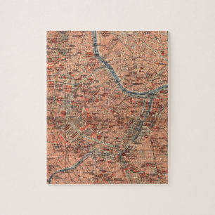 Vintage Map of Vienna Austria (1920) Jigsaw Puzzle