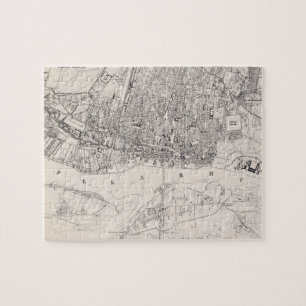 Vintage Map of Warsaw Poland (1836) Jigsaw Puzzle