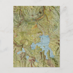 Vintage Map of Yellowstone National Park (1898) Postcard