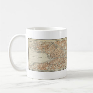 Vintage Map of Zurich Switzerland (1913) Coffee Mug