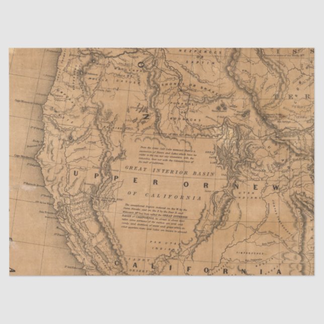 Vintage Map Series Design  10 Tissue Paper (Front)