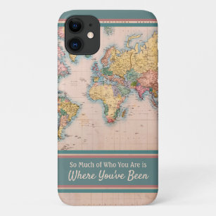 Vintage Map World Atlas Travel Lover's Case-Mate iPhone Case