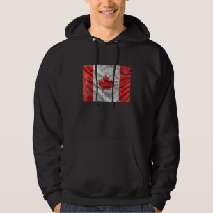 Vintage Maple Leaf Canadian Flag Happy Canada Day Hoodie