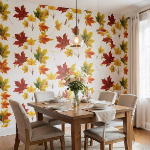vintage maple leaves wallpaper