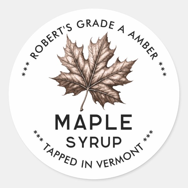 Vintage maple syrup label (Front)