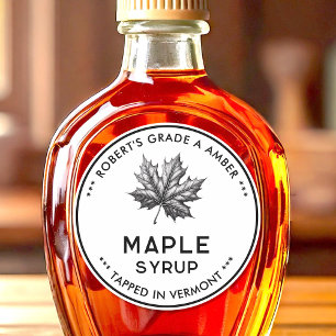 Vintage maple syrup label