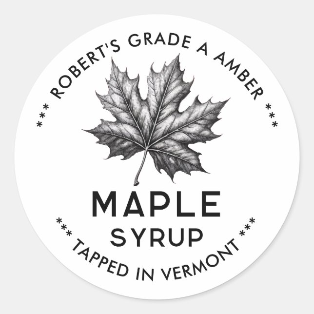 Vintage maple syrup label (Front)