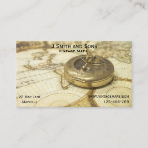 Vintage Maps and Map business or Cartographer Card
