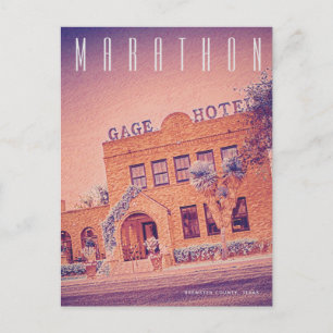 Vintage Marathon Texas Travel Postcard