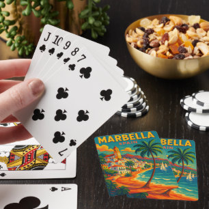 Vintage Marbella Spain Costa del Sol Playing Cards
